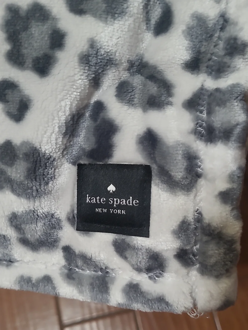 Kate Spade Leopard Floral Plush Throw